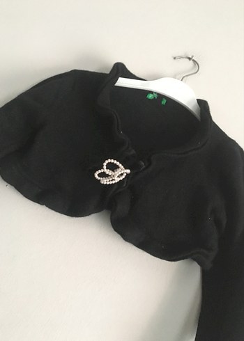 Kız Çocuk Siyah Uzun Kollu Bolero - Görsel 2