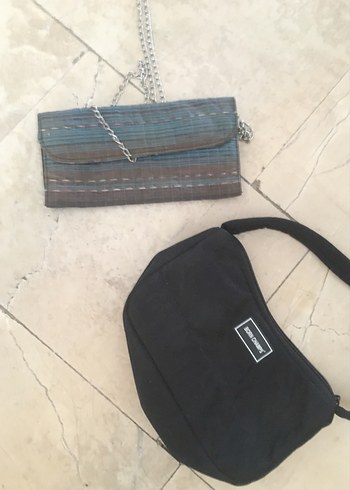 Siyah Kemerli Denim Kadın Çanta