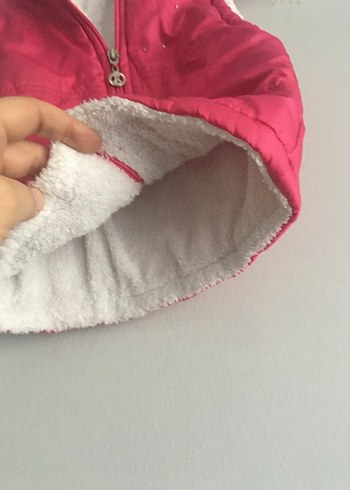 Kız Çocuk Pembe Fermuarlı Yelek - Görsel 3