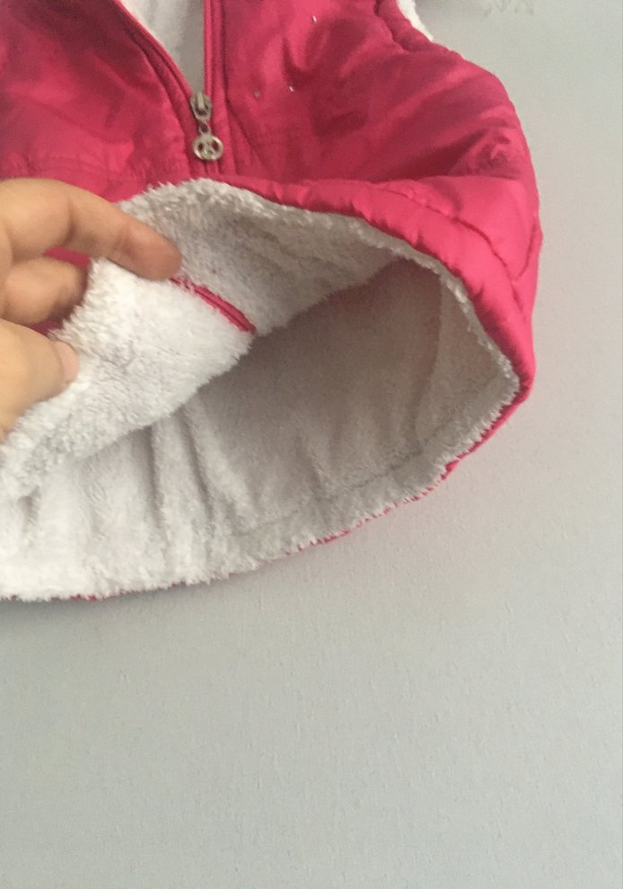 Kız Çocuk Pembe Fermuarlı Yelek - Görsel 3