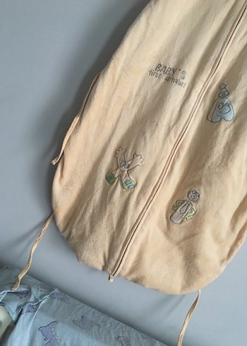 Nakışlı Bej Bebek Uyku Tulumu - Görsel 2