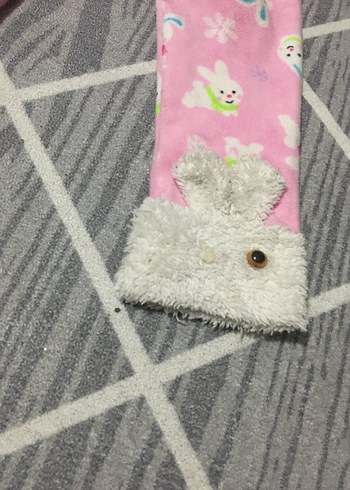 Kız Çocuk Pembe Tavşan Detaylı Tayt - Görsel 2