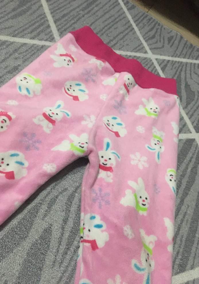 Kız Çocuk Pembe Tavşan Detaylı Tayt - Görsel 3