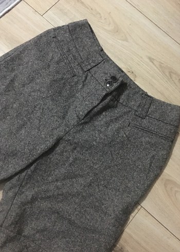 Gri Kadın Kalın Mini Bermuda Şort - Görsel 2