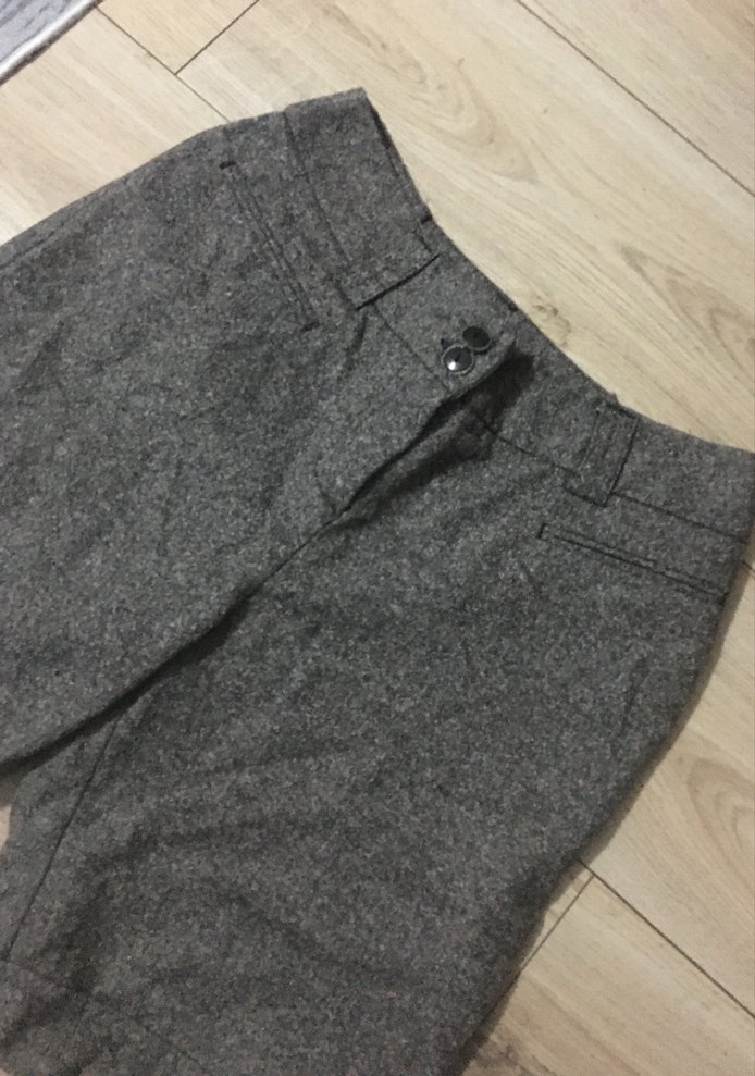 Gri Kadın Kalın Mini Bermuda Şort - Görsel 2