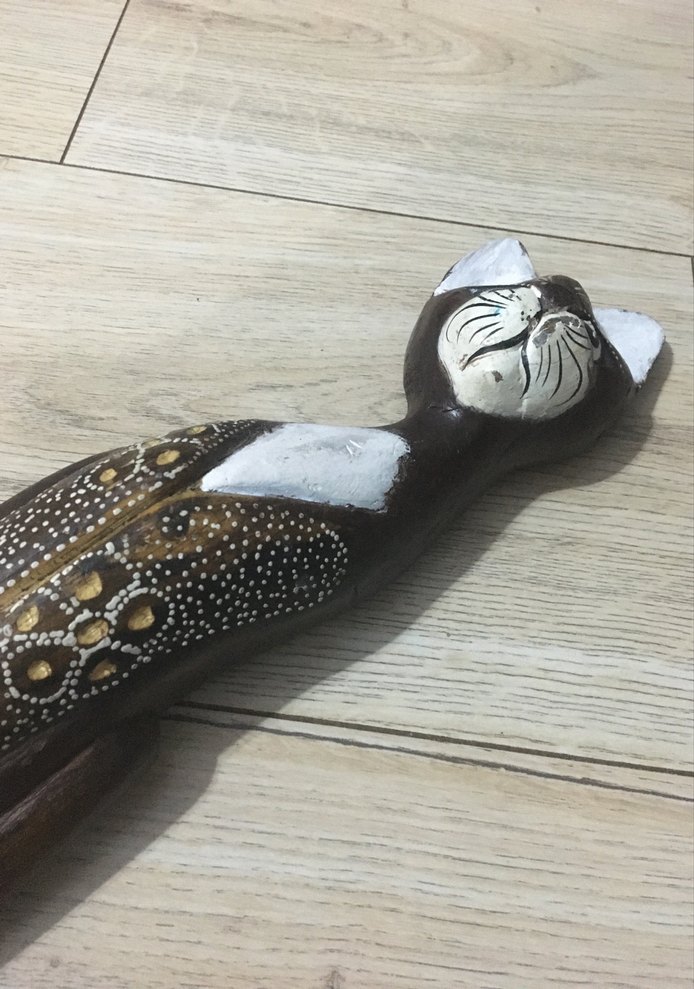 Kahverengi Dekoratif Kedi Figürü - Görsel 2