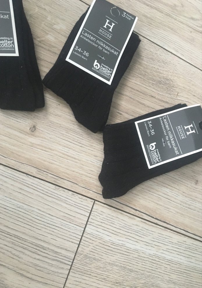 H Siyah Mini Erkek Çorap 3'lü Paket - Görsel 2