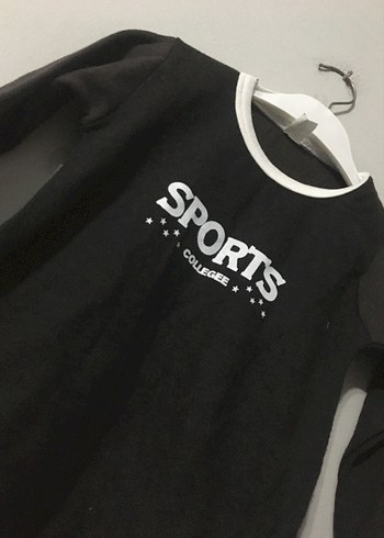 KÇocuk Siyah Uzun Kollu Baskılı Sweatshirt - Görsel 2