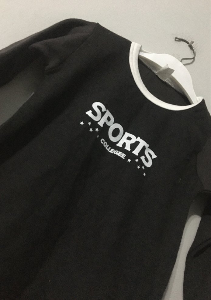 KÇocuk Siyah Uzun Kollu Baskılı Sweatshirt - Görsel 2