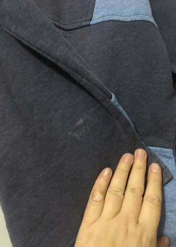 Düğmeli Denim Erkek Sweatshirt - Görsel 4