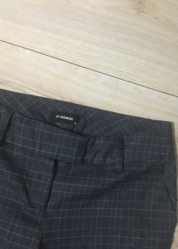 Kadın Gri Midi Kumaş Pantolon - Görsel 3