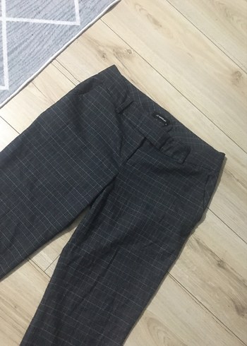 Kadın Gri Midi Kumaş Pantolon - Görsel 2