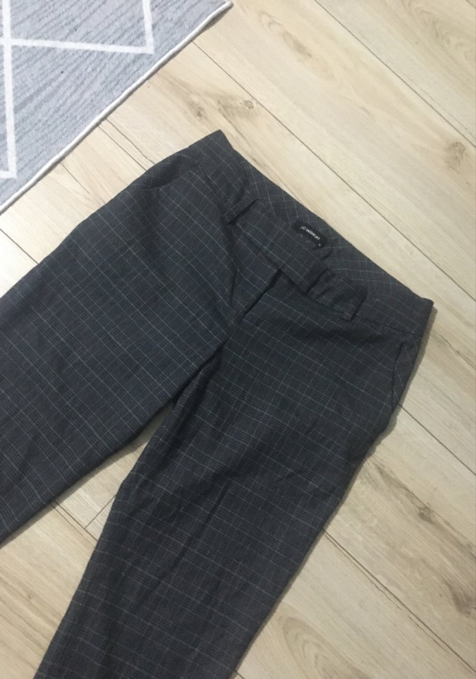 Kadın Gri Midi Kumaş Pantolon - Görsel 2