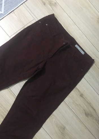 Bordo Kadın Süet Pantolon - Görsel 2