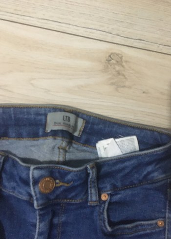 Kadın Lacivert Denim Normal Boy Kot Pantolon - Görsel 4