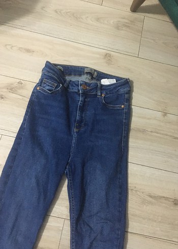 Kadın Lacivert Denim Normal Boy Kot Pantolon - Görsel 3