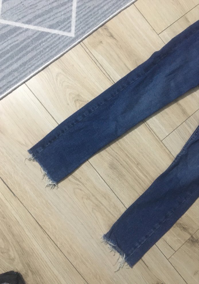 Kadın Lacivert Denim Normal Boy Kot Pantolon - Görsel 2