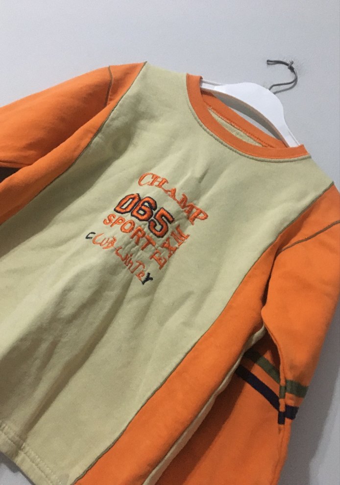 Erkek Çocuk Turuncu Pamuklu Sweatshirt - Görsel 2