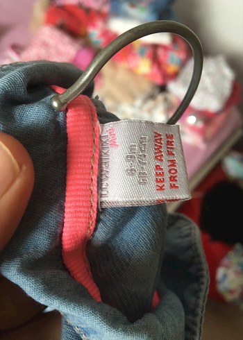 LC Waikiki Kız Çocuk Kot Elbise Pembe Kemerli