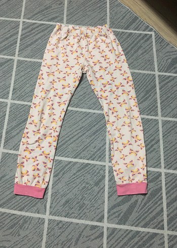 Kız Çocuk Çok Renkli Bağlama Desenli Rahat Pijama