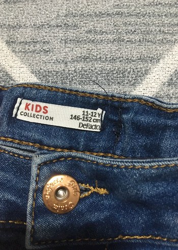 11-12 Yaş Beden mavi Renk Mavi Denim Jean Pantolon