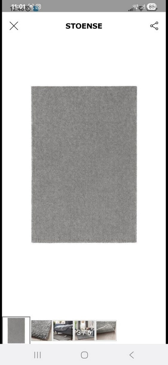 Ikea #stoense Gri Modern Desensiz Halı - Görsel 3