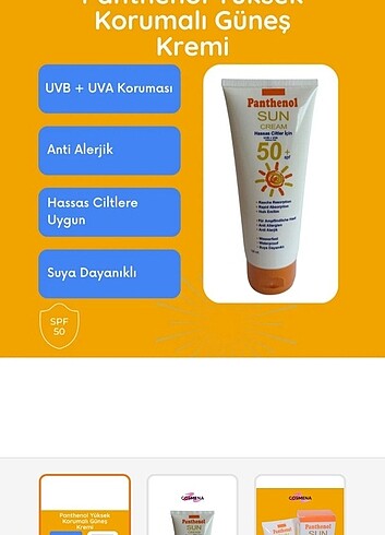 Diğer 50 spf yüksek koruma güneş kremi