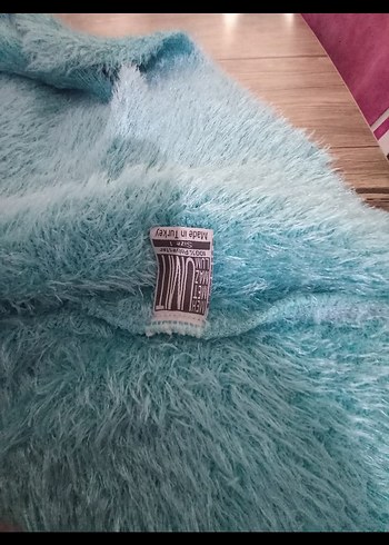 Kız Çocuk Turkuaz Kapüşonlu Ponço - Görsel 7