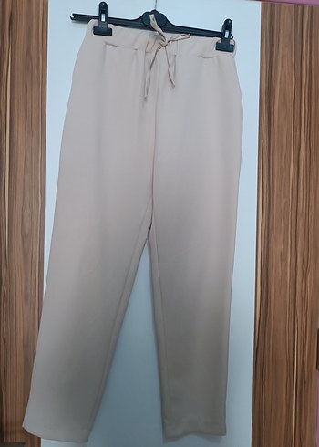 Bej Kadın Regular Fit Kumaş Pantolon - Görsel 3