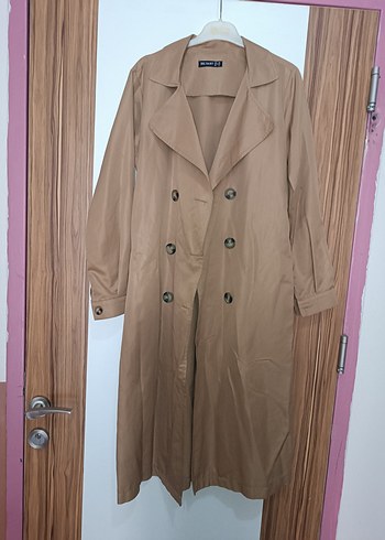 Bej Kadın Uzun Boy Trençkot - Görsel 2