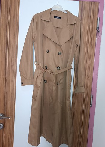 Bej Kadın Uzun Boy Trençkot - Görsel 3