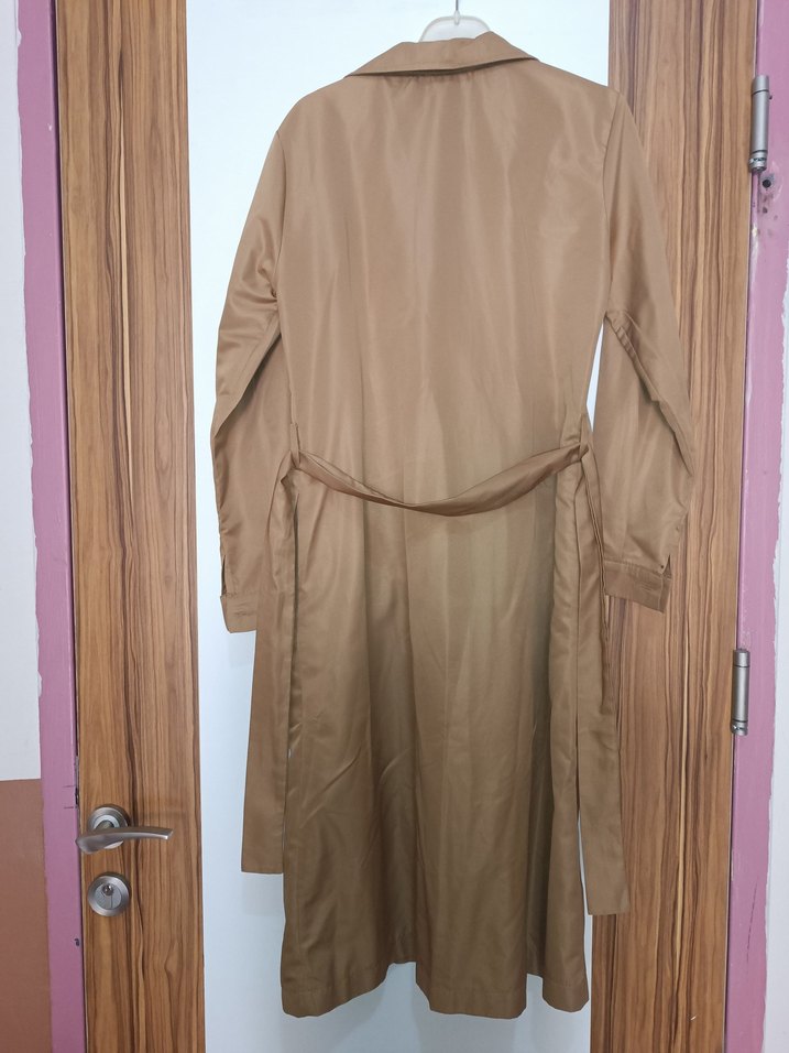 Bej Kadın Uzun Boy Trençkot - Görsel 4