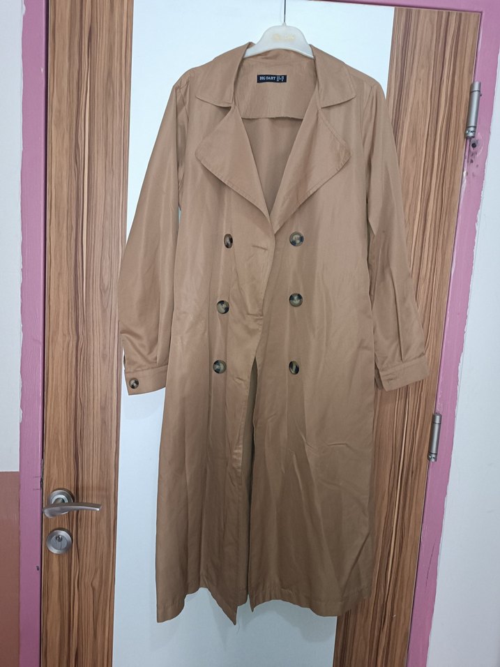 Bej Kadın Uzun Boy Trençkot - Görsel 2