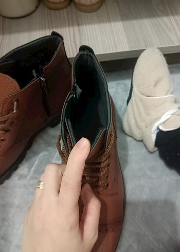 Kahverengi Deri Bağcıklı Erkek Bot - Görsel 5