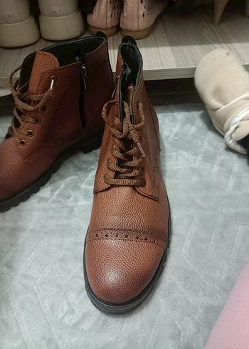Kahverengi Deri Bağcıklı Erkek Bot - Görsel 4