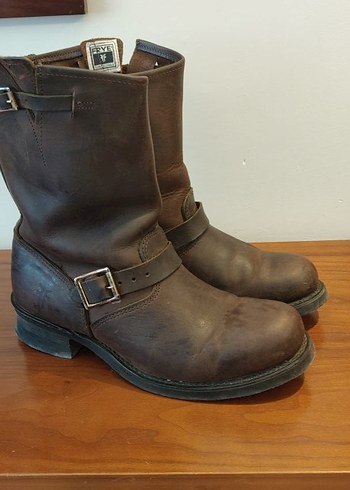 Frye Company Frye Koyu Kahverengi Erkek Deri Biker Cizme