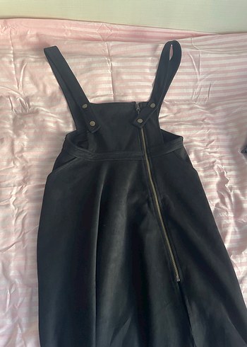 Siyah kadifemsi elbise - Görsel 5