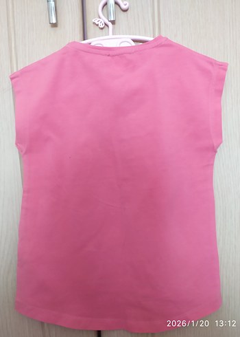 Kelebek Baskılı Pembe Kolsuz Kız Tişörtü - Görsel 4