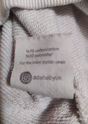 Kapüşonlu Beyaz ve Haki Sweatshirt - Görsel 8