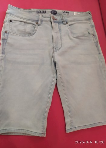 Gri Denim Erkek Mini Şort