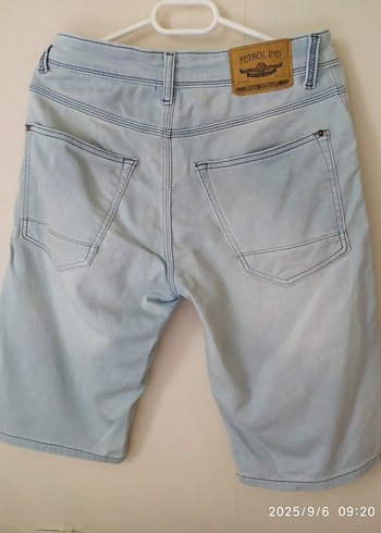 Diğer Pastel Bej Denim Erkek Bermuda Şort