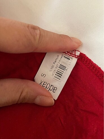 s Beden kırmızı Renk Kısa Basic Tshirt