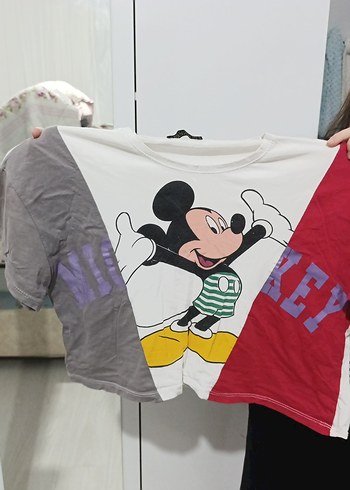 Baskılı Mickey Mouse Tişörtü
