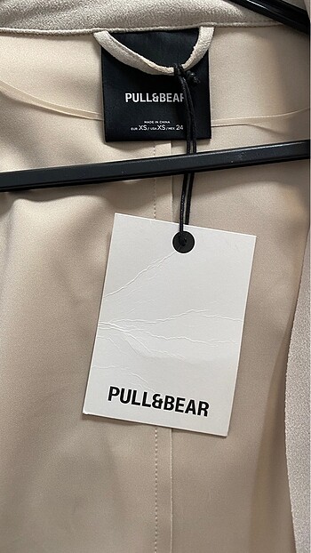 xs Beden Pull&Bear etiketli uzun mont/ceket