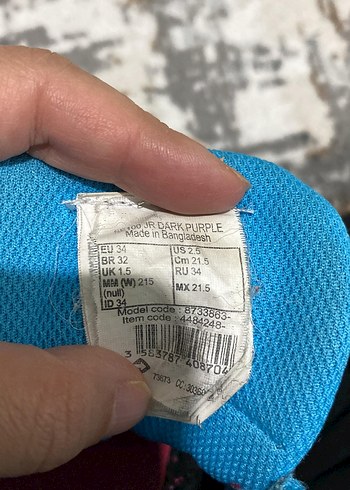 Erkek Çocukı Mor Velcro Bağcıklı Spor Ayakkabı - Görsel 4