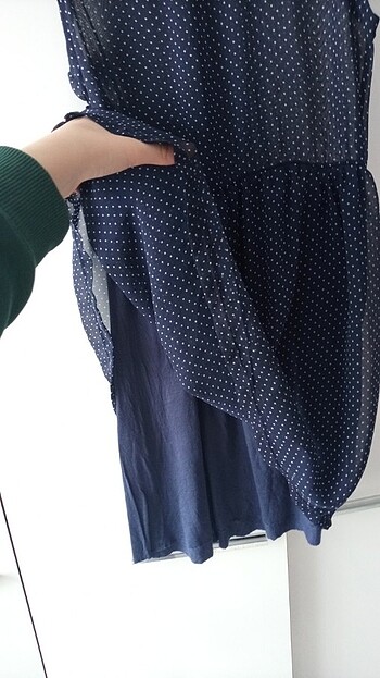 10 Yaş Beden lacivert Renk Çocuk tül elbise