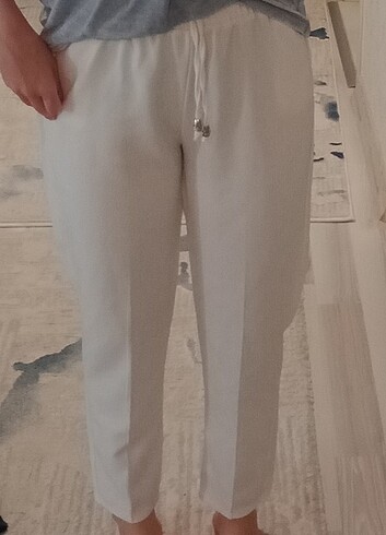 38 Beden beyaz Renk Kadın beyaz havuç pantolon