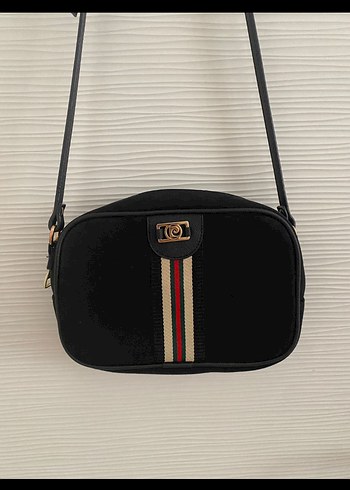 Pierre Cardin Siyah Çizgili Omuz Çantası