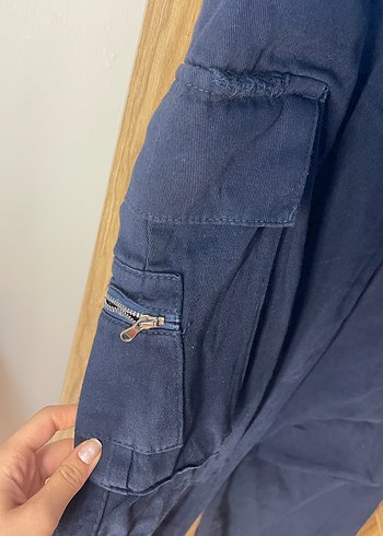 Lacivert Rahat Kesim Kot Pantolon - Görsel 2