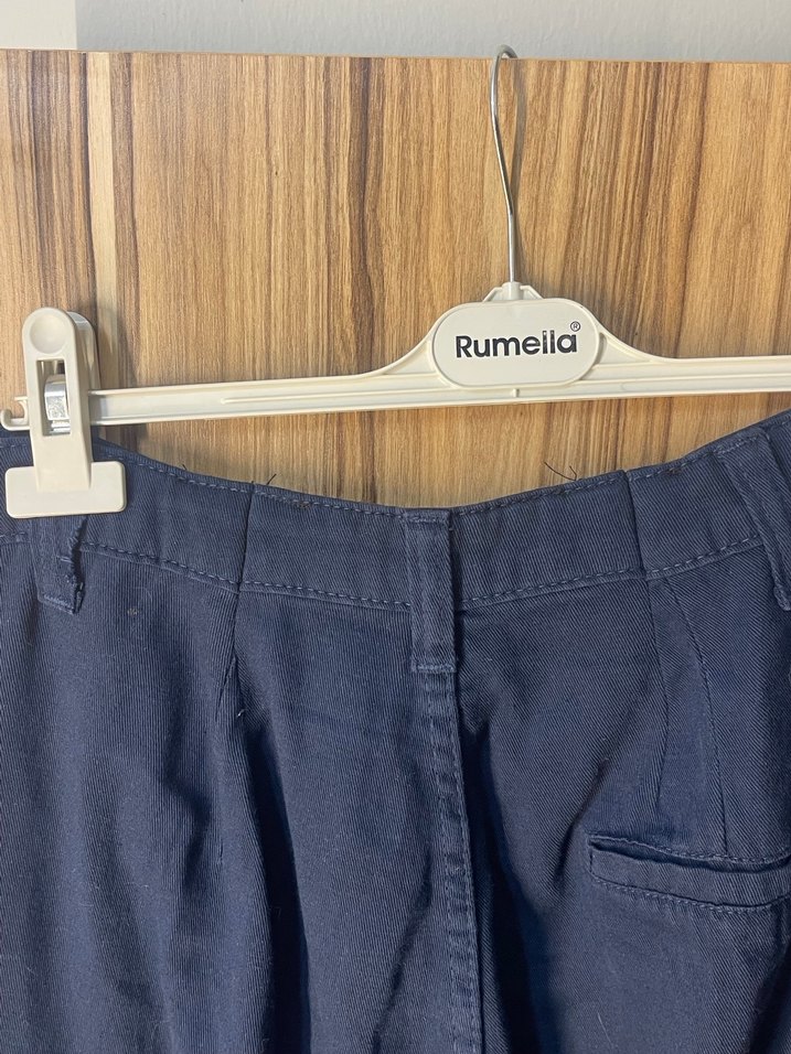 Lacivert Rahat Kesim Kot Pantolon - Görsel 3